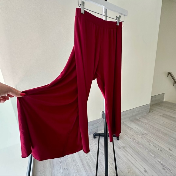 Pole Dance Flow Pants BURGUNDY Small - Picture 4 of 4